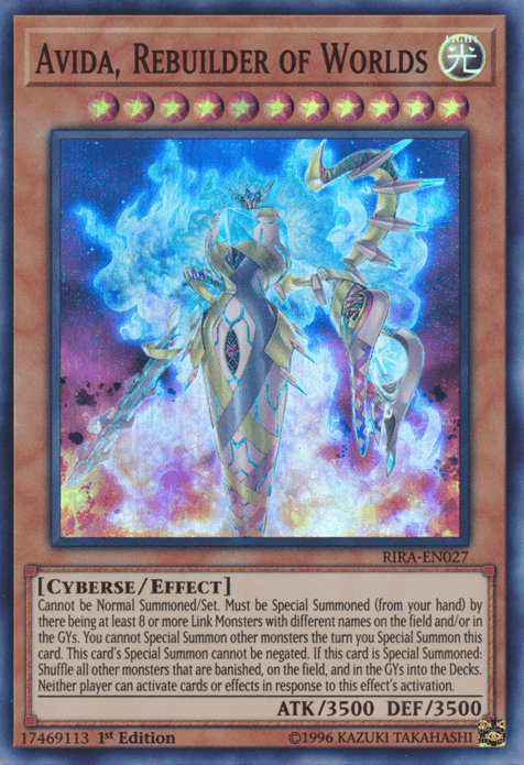 Avida, Rebuilder of Worlds [RIRA-EN027] Super Rare (ONLINE ORDER ONLY)