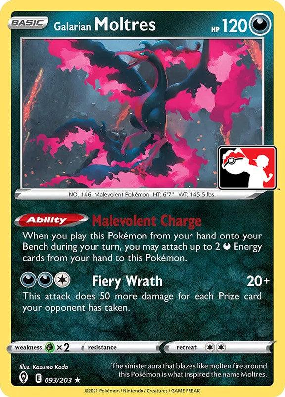 Galarian Moltres (093/203) [Prize Pack Series One] (Online Only)