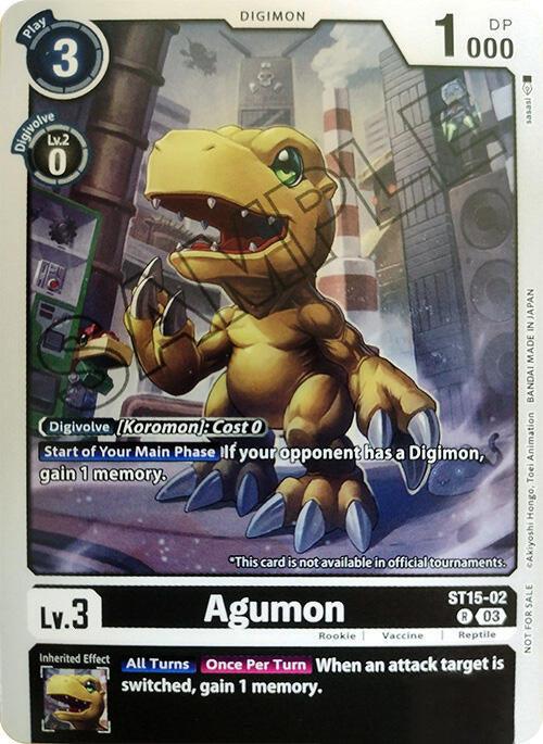 Agumon [ST15-02] (Demo Deck Exclusive) [Starter Deck: Dragon of Courage] (ONLINE ORDER ONLY)