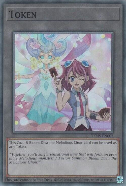 Token: Zuzu and Bloom Diva the Melodious Choir [TKN5-EN003] Super Rare (ONLINE ORDER ONLY)