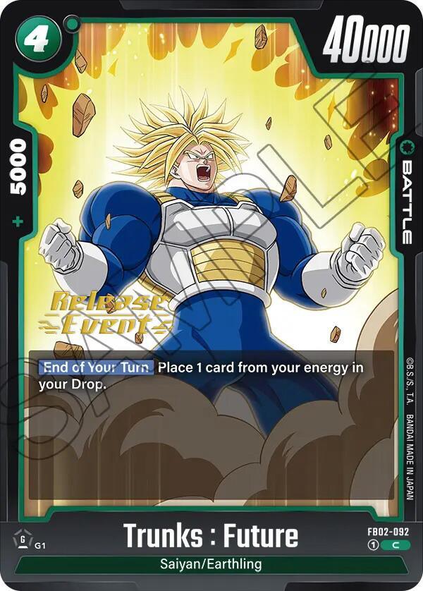 Trunks : Future (FB02-092) [Blazing Aura Pre-Release Cards] (ONLINE ORDER ONLY)