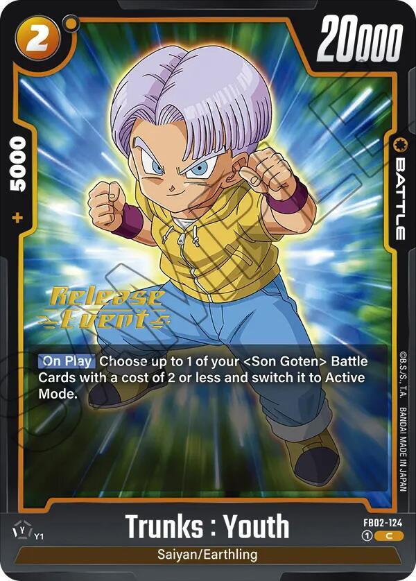 Trunks : Youth [Blazing Aura Pre-Release Cards] (ONLINE ORDER ONLY)