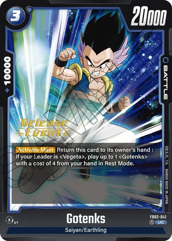 Gotenks (FB02-041) [Blazing Aura Pre-Release Cards] (ONLINE ORDER ONLY)