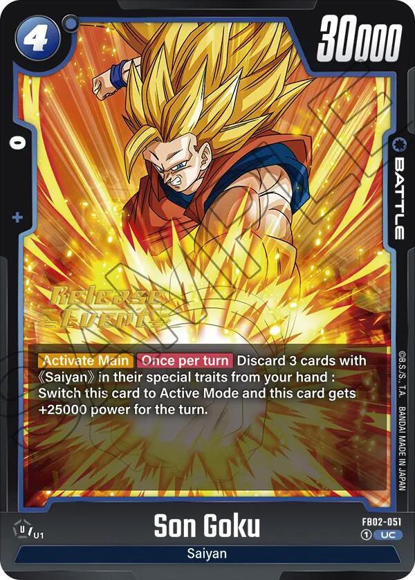 Son Goku (FB02-051) [Blazing Aura Pre-Release Cards] (ONLINE ORDER ONLY)