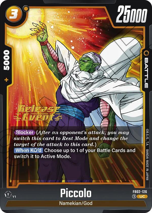 Piccolo (FB02-126) [Blazing Aura Pre-Release Cards] (ONLINE ORDER ONLY)