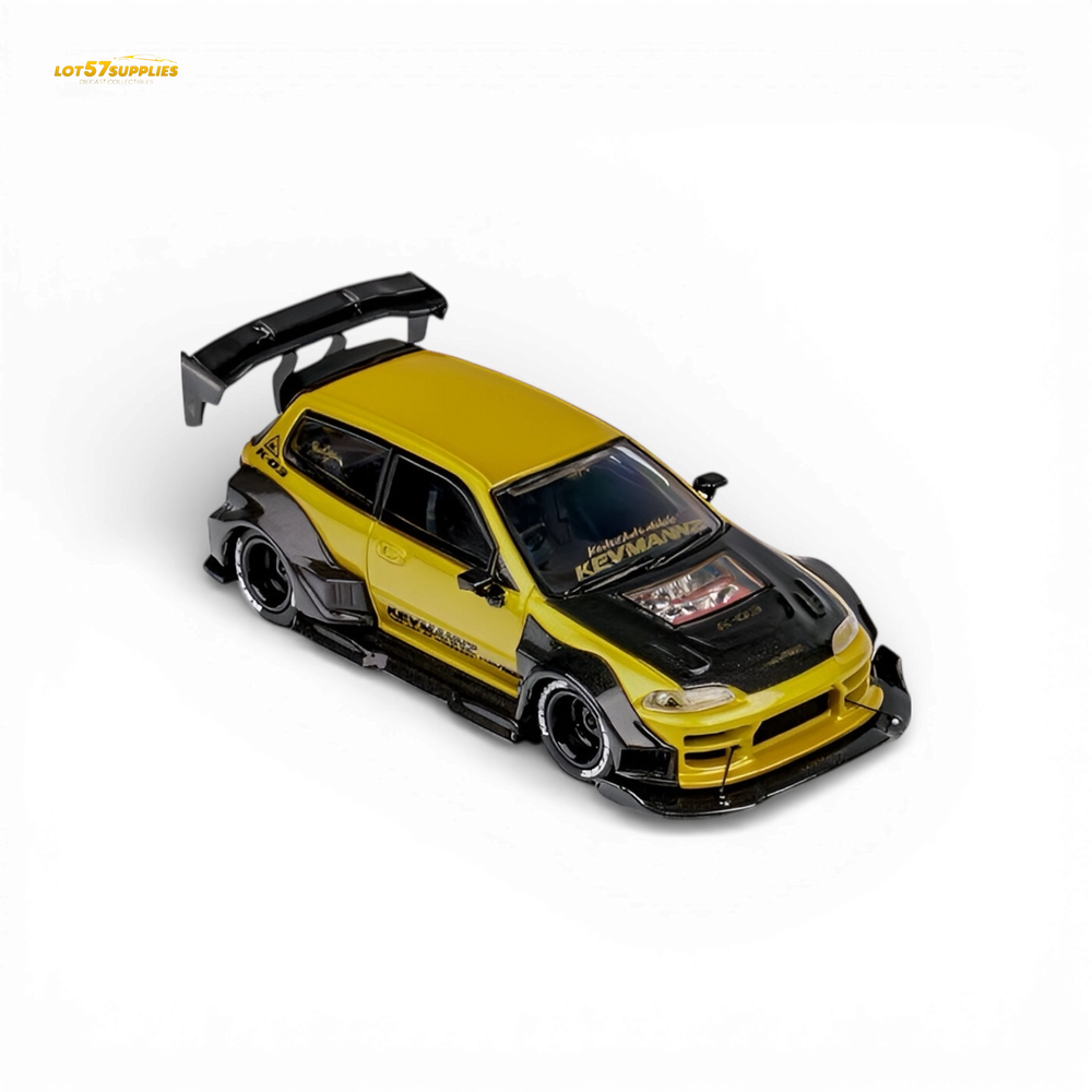 (Pre-Order) DCM Kevmannz Civic EG Ver.1 - Gold Carbon Fiber Short Tail 1:64 (ONLINE ORDER ONLY)