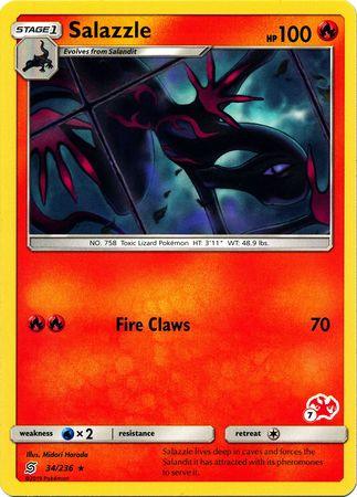 Salazzle (34/236) (Charizard Stamp #7) [Battle Academy 2020] (Online Only)