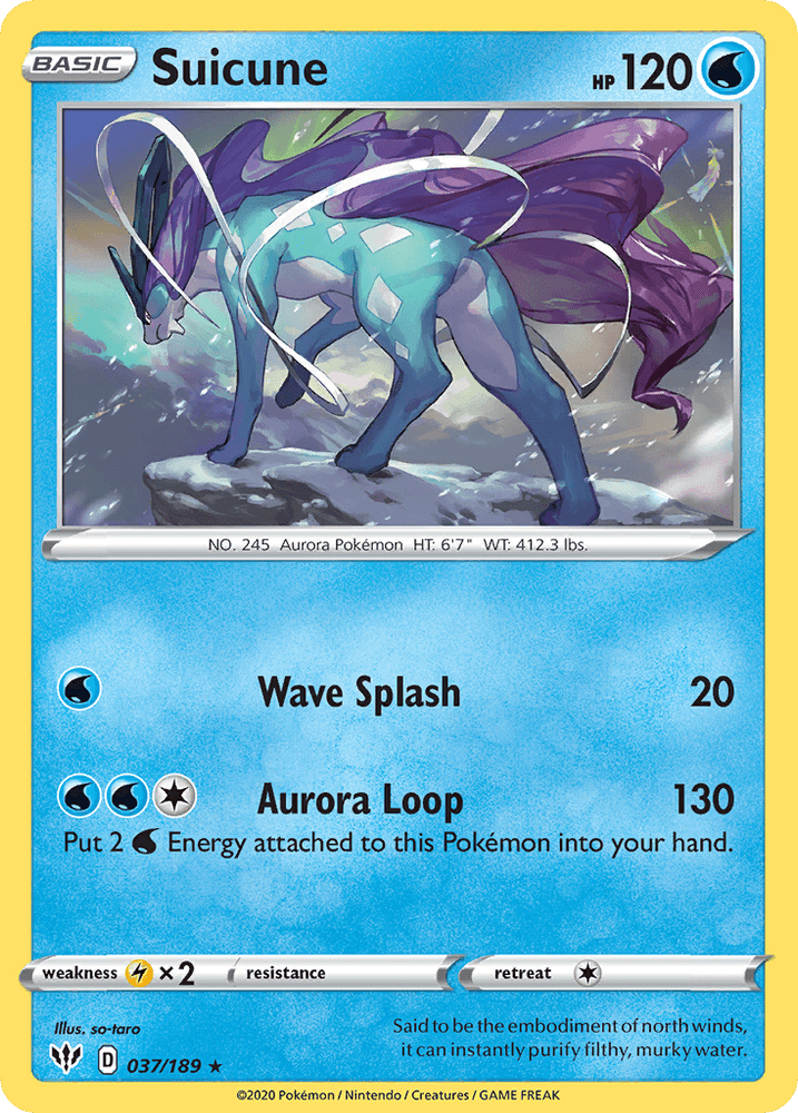 Suicune (037/189) [Sword & Shield: Darkness Ablaze] (Online Only)