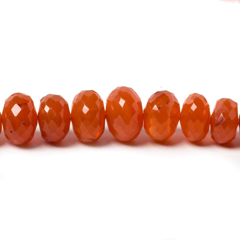 5.5-11mm Carnelian Faceted Rondelles Beads 16 inch 75 pieces (ONLINE ORDER ONLY)