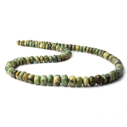 5.5-11mm Green Opal plain rondelle beads 18 inch 90 pieces (ONLINE ORDER ONLY)