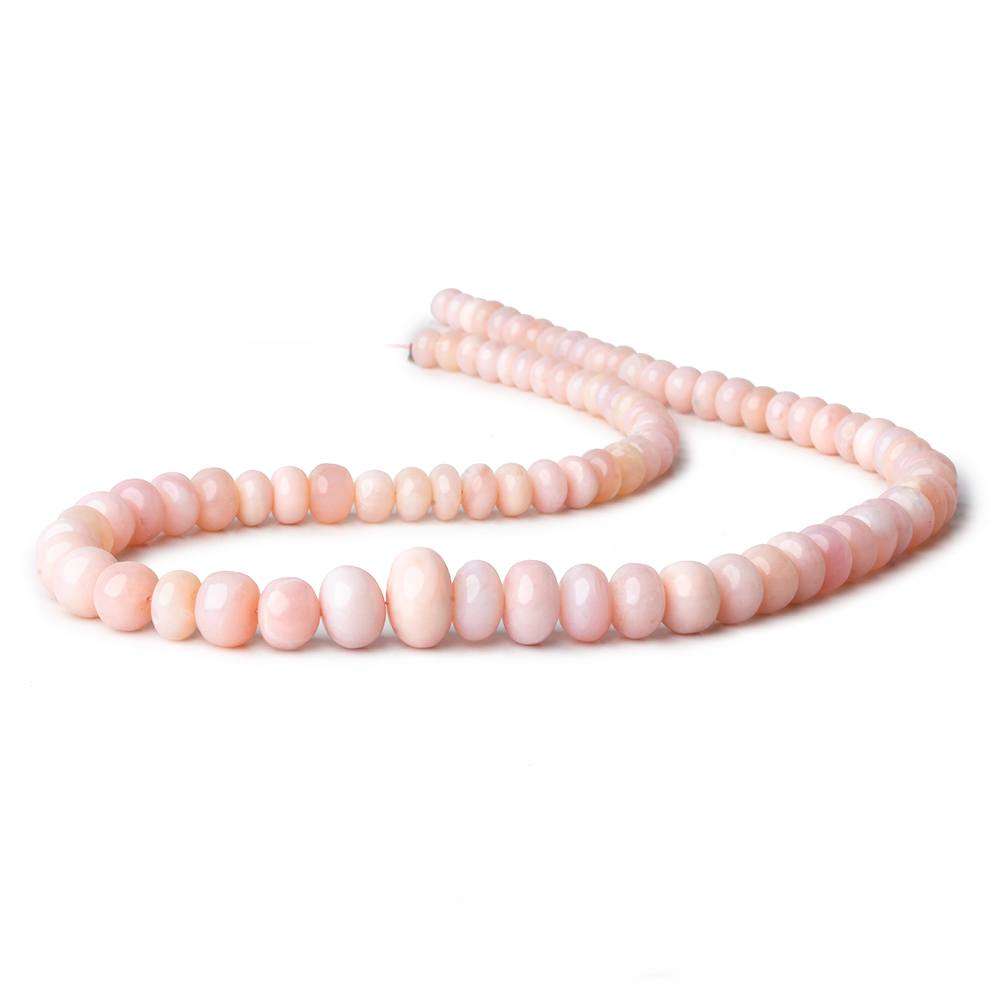 5.5-11mm Pink Peruvian Opal Plain Rondelle Beads 16 inch 88 pieces AAA (ONLINE ORDER ONLY)