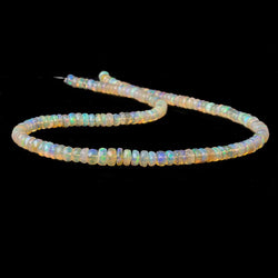 5.5-7mm Golden Ethiopian Opal Faceted Rondelles 18 inch 140 beads AAA (ONLINE ORDER ONLY)