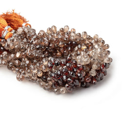 5.5-6.5mm Multi Color Zircon Faceted Tear Drop Briolette 8 inch 84 Beads (ONLINE ORDER ONLY)