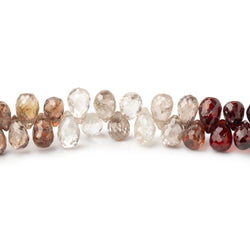 5.5-6.5mm Multi Color Zircon Faceted Tear Drop Briolette 8 inch 84 Beads (ONLINE ORDER ONLY)