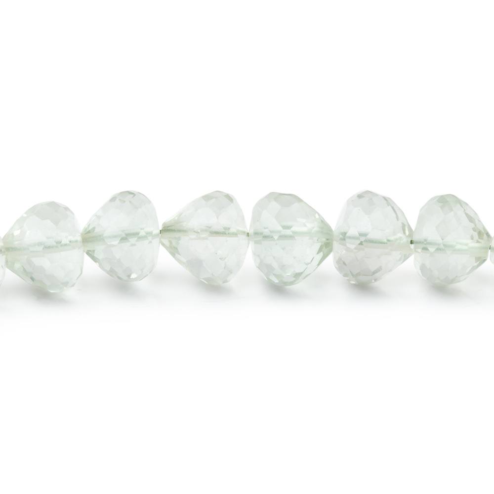 5.5-6.5mm Prasiolite Center Drill Faceted Candy Kiss 8 inch 33 Beads (ONLINE ORDER ONLY)