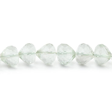 5.5-6.5mm Prasiolite Center Drill Faceted Candy Kiss 8 inch 33 Beads (ONLINE ORDER ONLY)