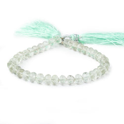 5.5-6.5mm Prasiolite Center Drill Faceted Candy Kiss 8 inch 33 Beads (ONLINE ORDER ONLY)