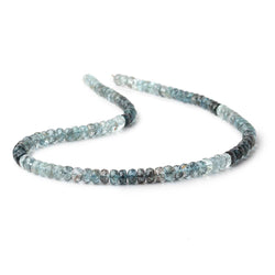 5.5-6.5mm Shaded Moss Aquamarine Faceted Rondelle Beads 16 inch 103 pieces AAA (ONLINE ORDER ONLY)