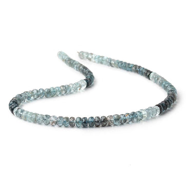 5.5-6mm Shaded Moss Aquamarine Faceted Rondelle Beads 16 inch 103 pieces AAA