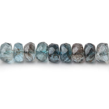 5.5-6mm Shaded Moss Aquamarine Faceted Rondelle Beads 16 inch 103 pieces AAA