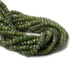 5.5-6mm Dark Idocrase faceted rondelle beads 14 inch 87 pieces (ONLINE ORDER ONLY)