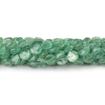 5.5-6mm Green Kyanite Faceted Coin Beads 14 inch 54 pieces (ONLINE ORDER ONLY)