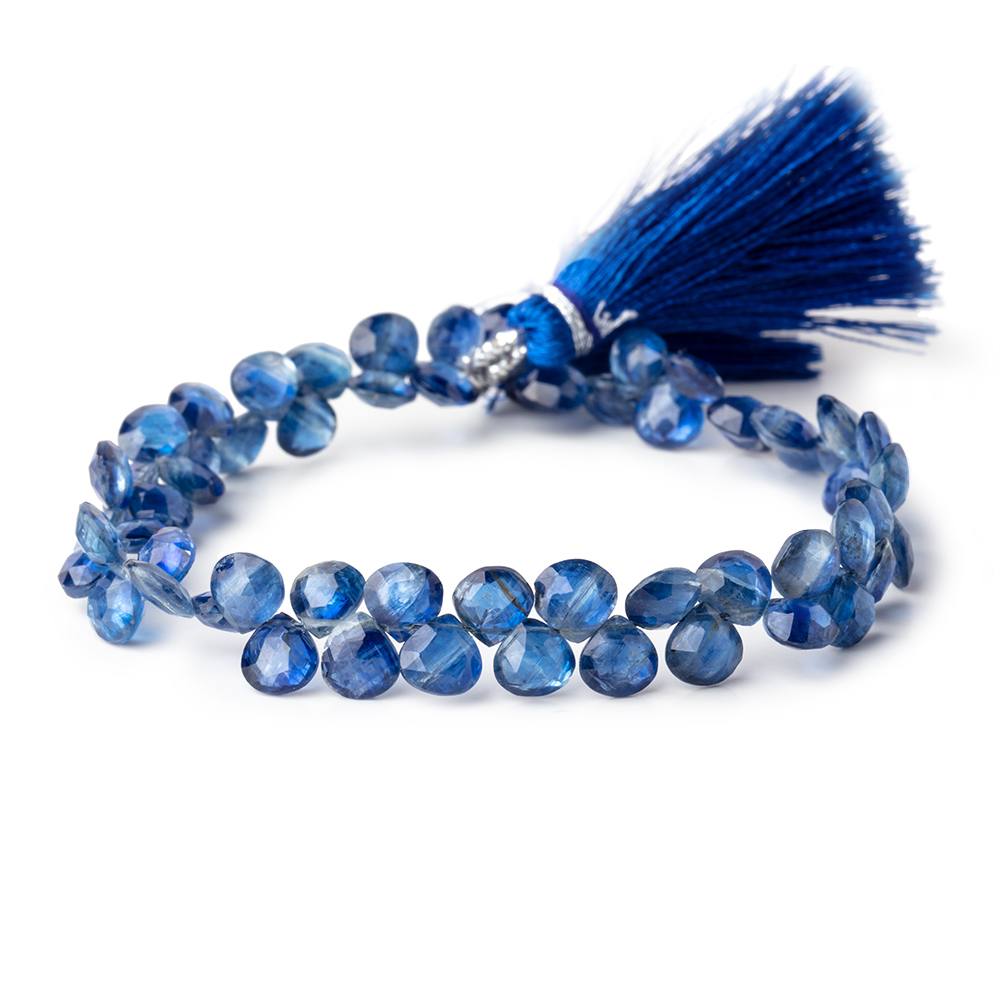 5.5-6mm Kyanite Faceted Heart Beads 7.5 inch 60 pieces AA (ONLINE ORDER ONLY)