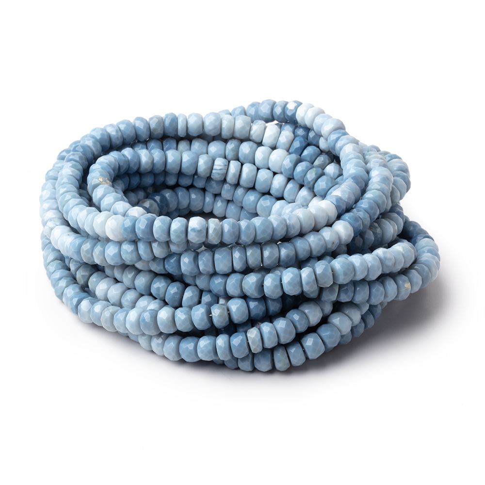 5.5-6mm Owyhee Blue Opal Faceted Rondelle Beads 16 inch 112 pieces (ONLINE ORDER ONLY)