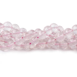 5.5-6mm Rose Quartz faceted round beads 9 inch 30 pieces (ONLINE ORDER ONLY)