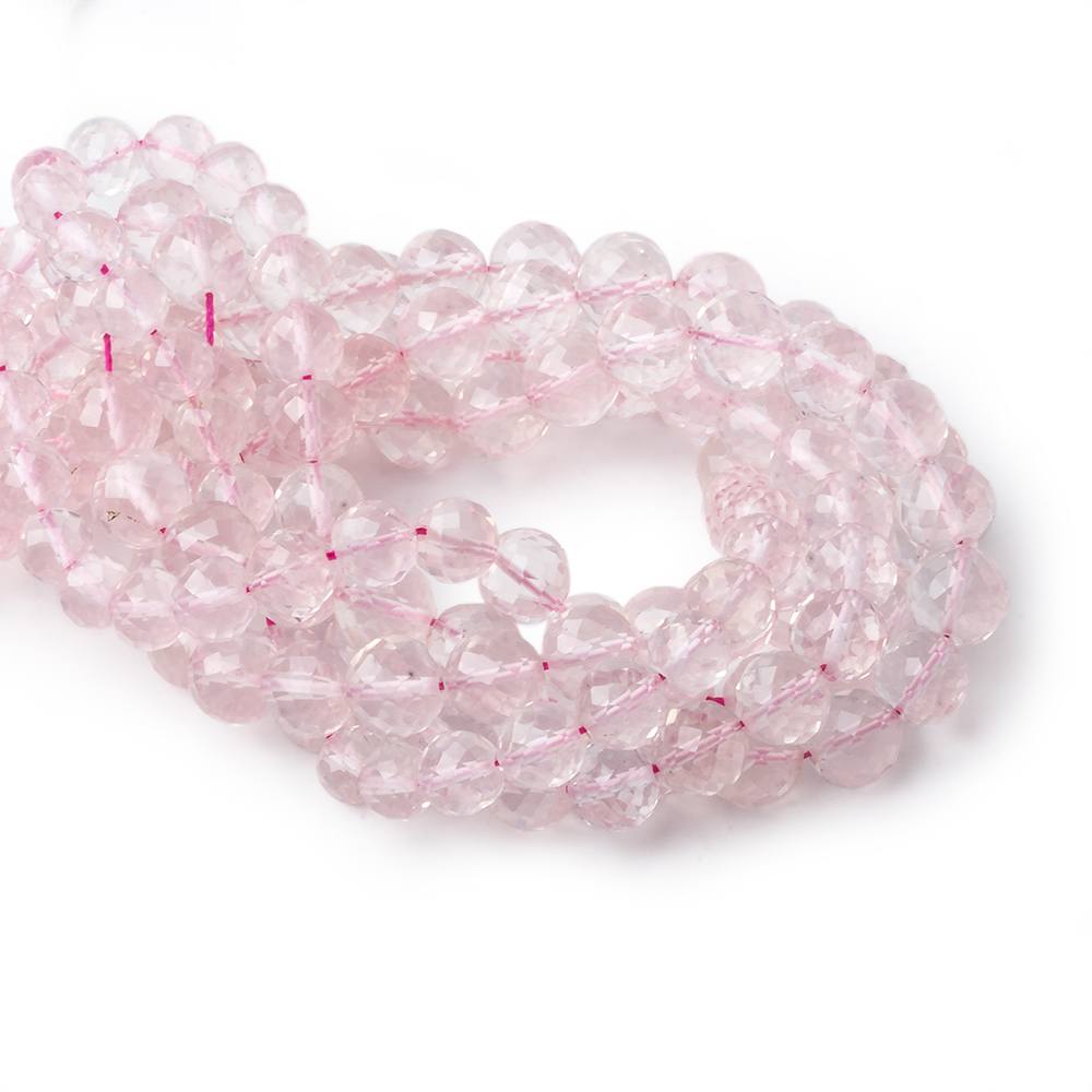 5.5-6mm Rose Quartz faceted round beads 9 inch 30 pieces (ONLINE ORDER ONLY)