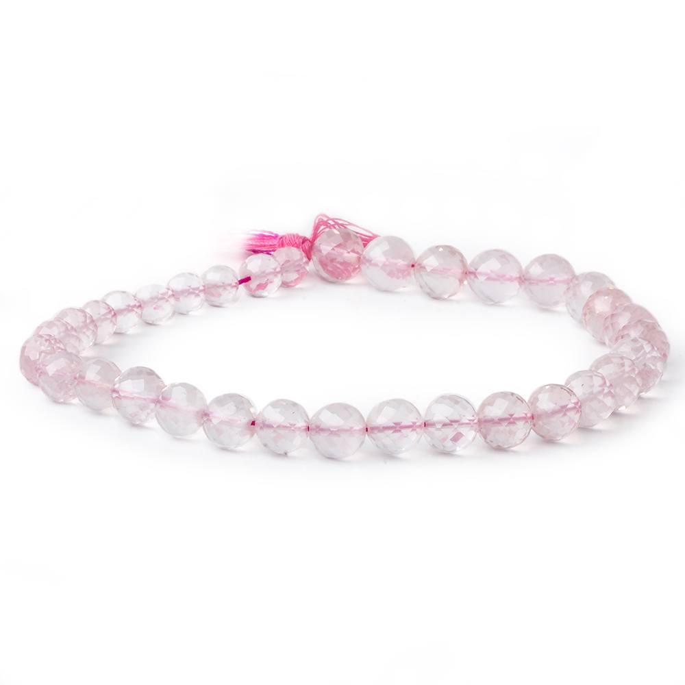 5.5-6mm Rose Quartz faceted round beads 9 inch 30 pieces (ONLINE ORDER ONLY)