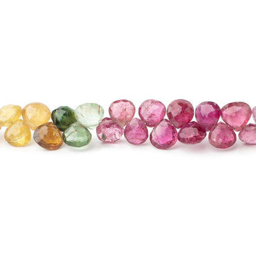 5.5-6mm Tourmaline Faceted Heart Beads 7 inch 54 pieces (ONLINE ORDER ONLY)