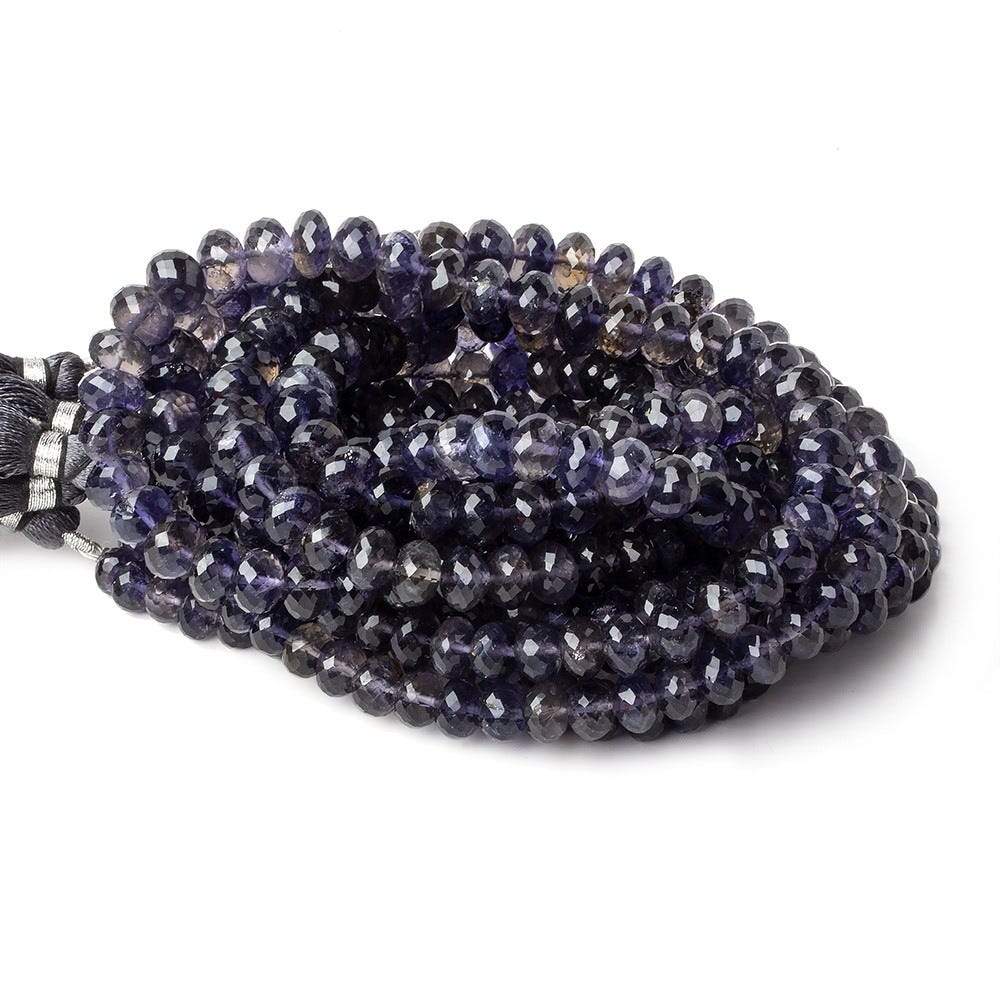 5.5-7.5mm Iolite Faceted Rondelles 14 inch 79 Beads AA (ONLINE ORDER ONLY)