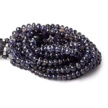 5.5-7.5mm Iolite Faceted Rondelles 14 inch 79 Beads AA (ONLINE ORDER ONLY)