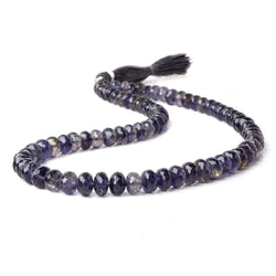 5.5-7.5mm Iolite Faceted Rondelles 14 inch 79 Beads AA (ONLINE ORDER ONLY)