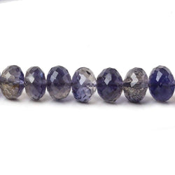 5.5-7.5mm Iolite Faceted Rondelles 14 inch 79 Beads AA (ONLINE ORDER ONLY)