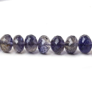 5.5-7.5mm Iolite Faceted Rondelles 14 inch 79 Beads AA (ONLINE ORDER ONLY)