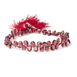 5.5-7.5mm Mozambique Garnet Faceted Pear Beads 8.5 inch 72 pieces (ONLINE ORDER ONLY)