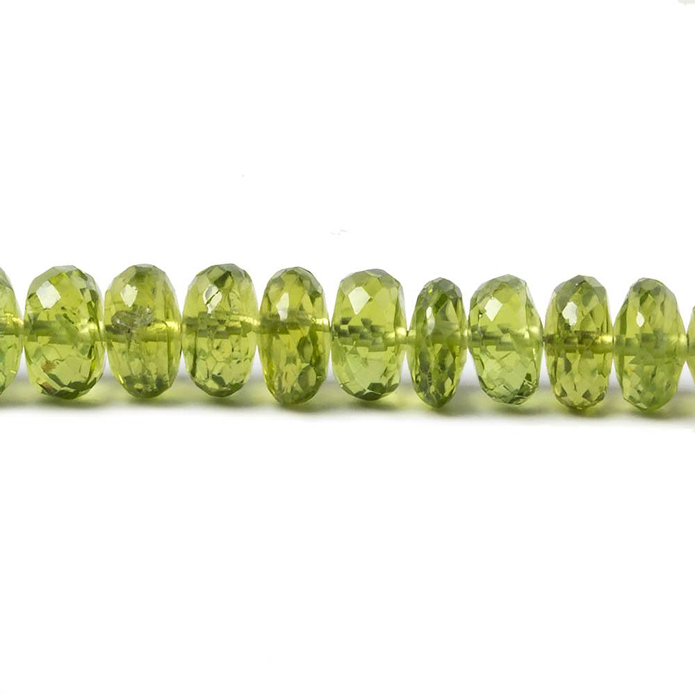 6-7mm Afghani Peridot faceted rondelle beads 16 inch 104 pieces AA (ONLINE ORDER ONLY)