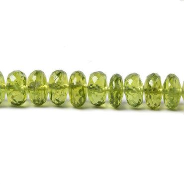 6-7mm Afghani Peridot faceted rondelle beads 16 inch 104 pieces AA (ONLINE ORDER ONLY)