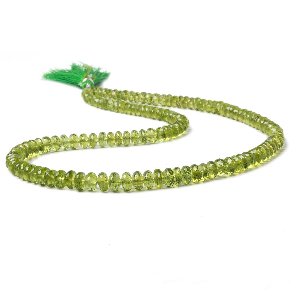 6-7mm Afghani Peridot faceted rondelle beads 16 inch 104 pieces AA (ONLINE ORDER ONLY)