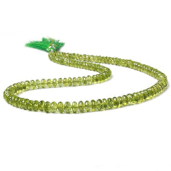 6-7mm Afghani Peridot faceted rondelle beads 16 inch 104 pieces AA (ONLINE ORDER ONLY)