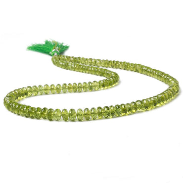 6-7mm Afghani Peridot faceted rondelle beads 16 inch 104 pieces AA (ONLINE ORDER ONLY)