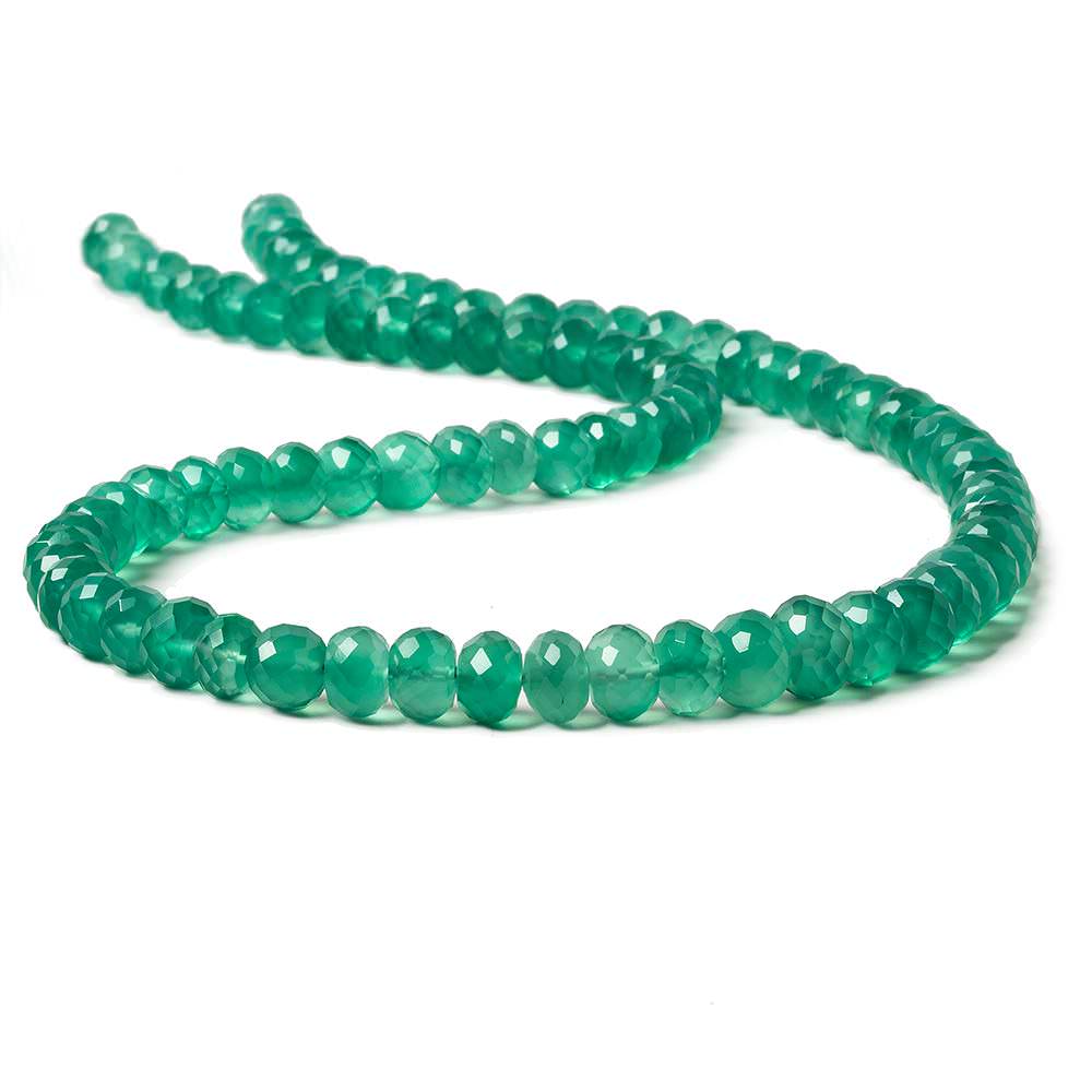 5.5-7mm Green Quartz faceted rondelle beads 16 inch 85 pieces (ONLINE ORDER ONLY)