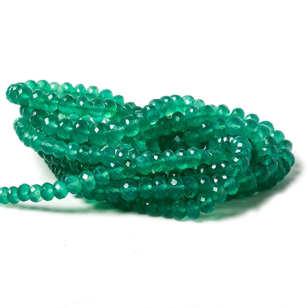 5.5-7mm Green Quartz faceted rondelle beads 16 inch 85 pieces (ONLINE ORDER ONLY)