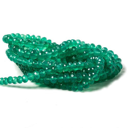 5.5-7mm Green Quartz faceted rondelle beads 16 inch 85 pieces (ONLINE ORDER ONLY)