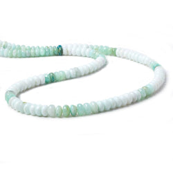 5.5-7mm Mint Blue Peruvian Opal plain rondelle beads 18 inch 128 pieces AA (ONLINE ORDER ONLY)