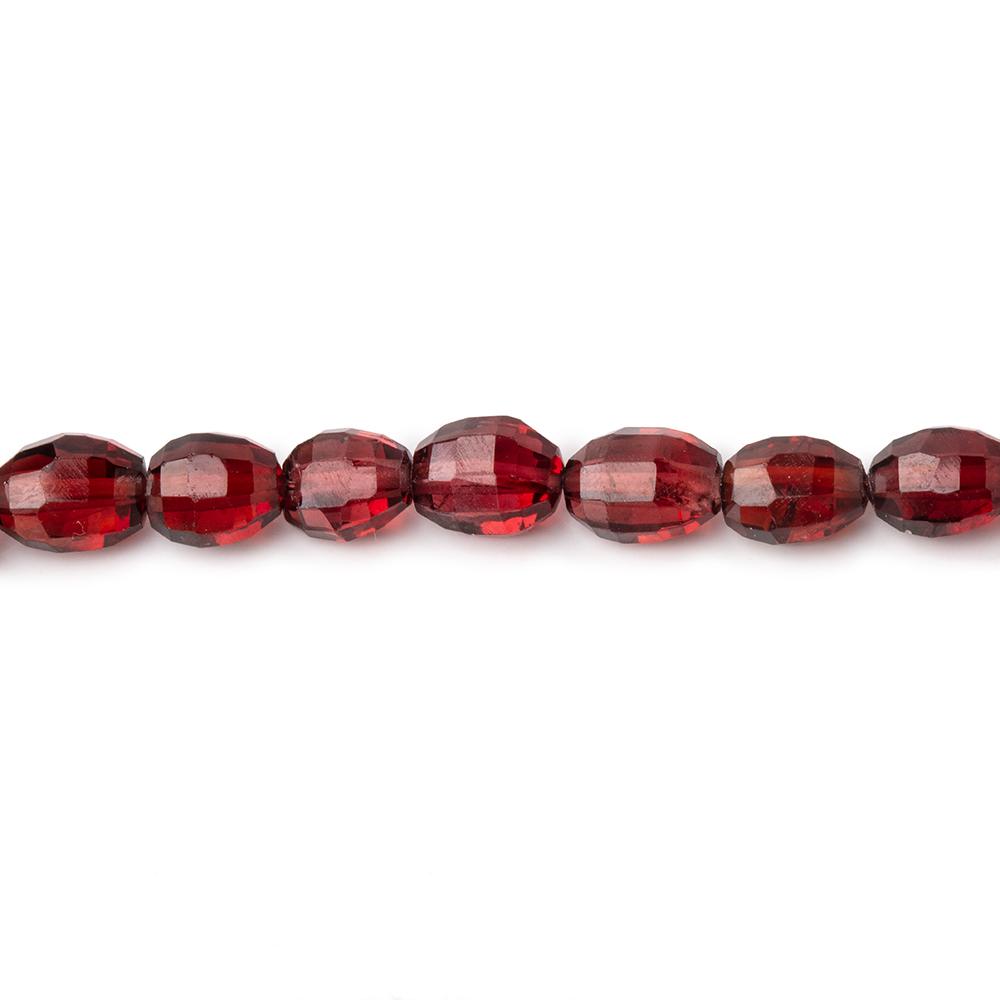 5.5-7mm Mozambique Garnet Faceted Oval Beads 14 inch 57 pieces (ONLINE ORDER ONLY)