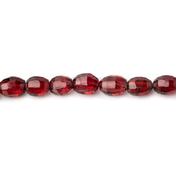 5.5-7mm Mozambique Garnet Faceted Oval Beads 14 inch 57 pieces (ONLINE ORDER ONLY)