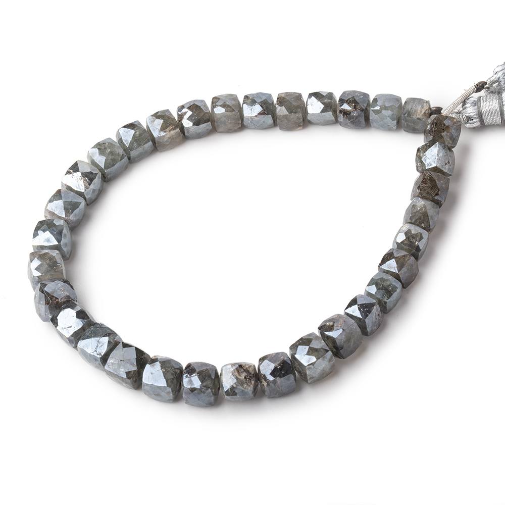 5.5-7mm Mystic Moss Aquamarine Faceted Cube Beads 8.5 inch 33 pieces (ONLINE ORDER ONLY)